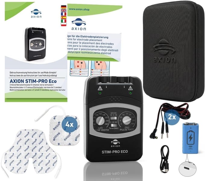 axion® - Stim-PRO Eco TENS-apparaat. Nu met oplaadbare batterij via USB Type C