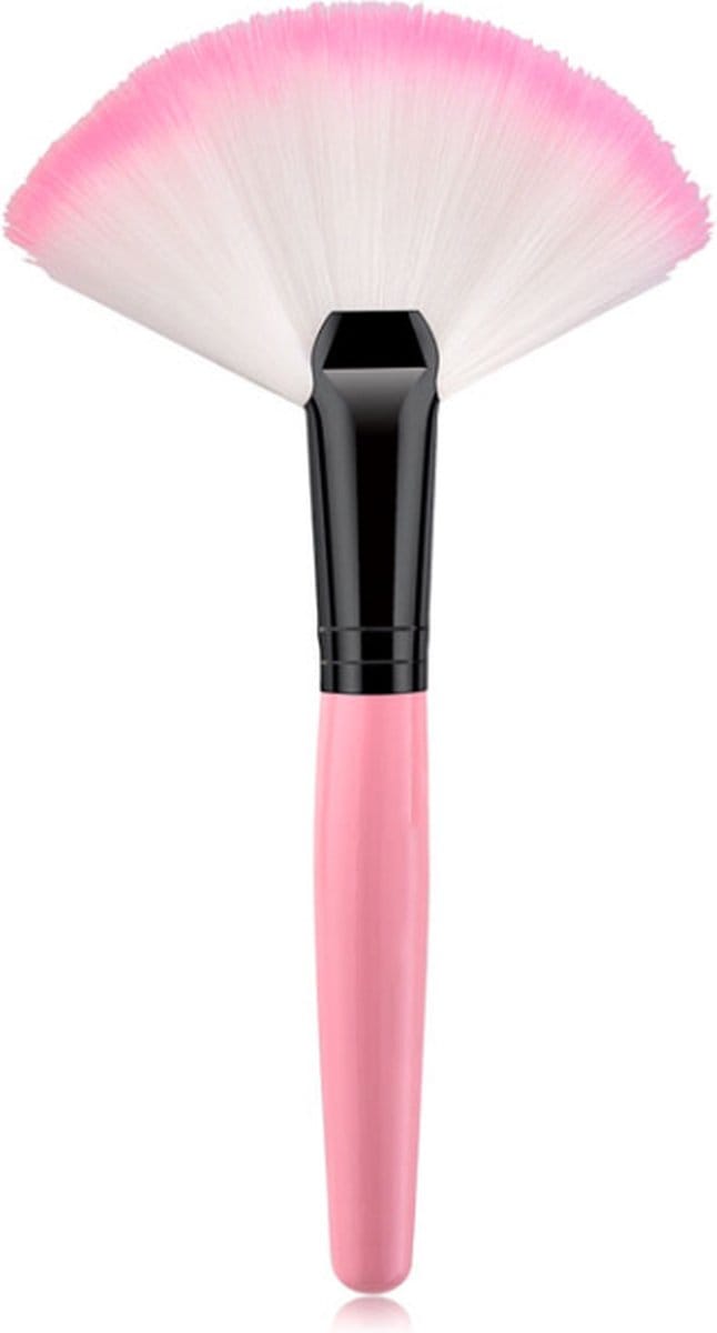 Grote fan brush / waaier kwast | baby pink