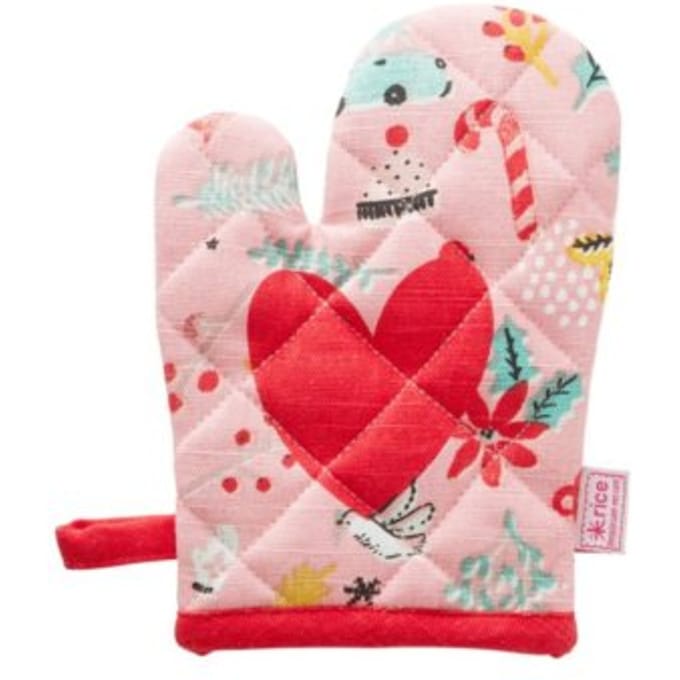 Rice kerst ovenwant voor kinderen - all over x-mas print