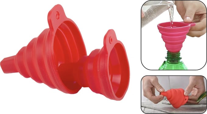 PD® Trechter - Opvouwbare trechter set - Siliconen - diamond painting trechter - Rood - 7cm en 5cm