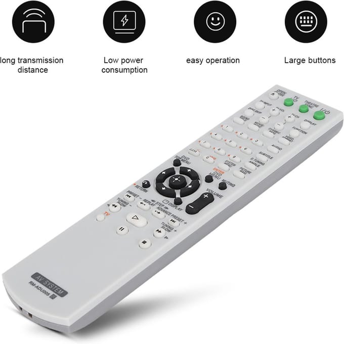 Multifunctionele Slimme DVD AV Systeem Afstandsbediening voor RM‑ADU005 HCD‑HDX466 DAV DZ230 gray