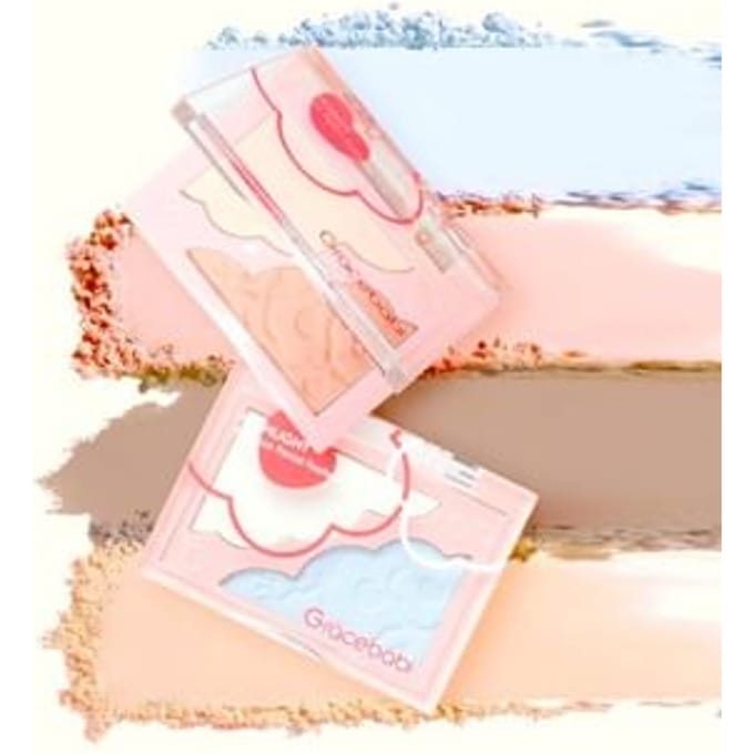 Gracebabi - 2 Color Highlighter Palette - 3 Colors #03 Tea - 8g