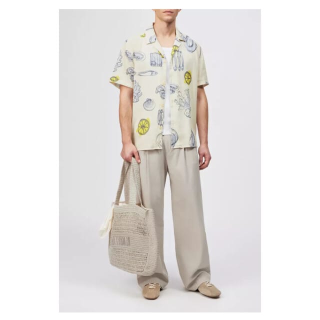 Drykorn Bijan_2 Korte Mouw Overhemden Off White 152298 Bijan_2