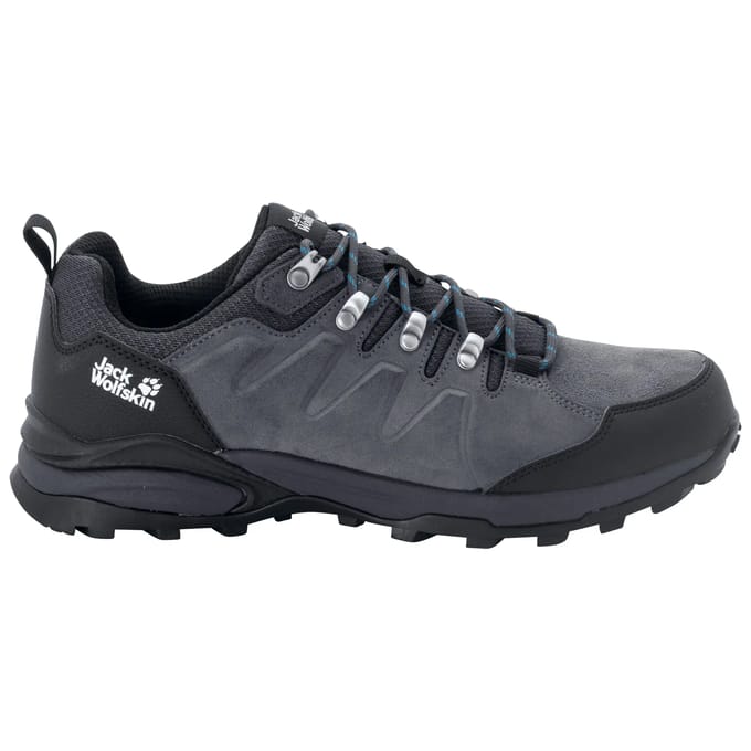 Jack Wolfskin REFUGIO TEXAPORE LOW M Heren Wandelschoenen - grijs / zwart - Maat 41