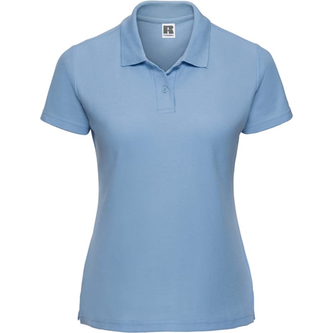 Russell Dames/Dames Klassiek Polycotton Poloshirt (Sky)