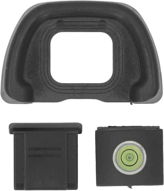Camera Eye Cup - Viewfinder Accessoire - Verbeter Zicht - Ingebouwde Waterpas - 12 x 7 x 1 cm - Zwart