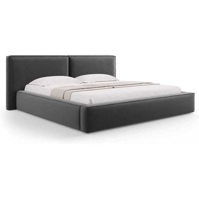 Bedframe Jodie met opbergruimte velvet 200 x 200 cm | Micadoni