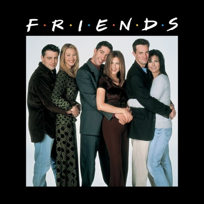 Friends Group Shot t-shirt - Zwart - L
