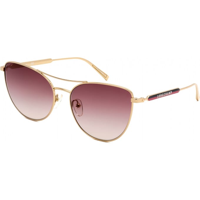 Longchamp LO134S Zonnebril Roségoud / Bordeaux Gradiënt