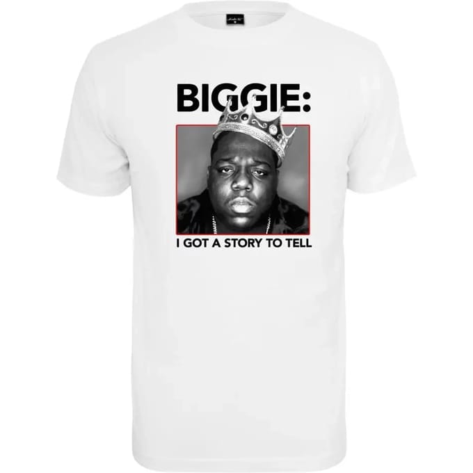Mister Tee - Biggie Crown Heren T-shirt - 5XL - Wit