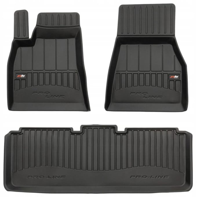 Frogum No.77 - Automatmatten - Geschikt voor Tesla Model S 2012-2021 (Pre-facelift) - 3D Pasvorm - Hoge Rand 6cm - TPE Rubber