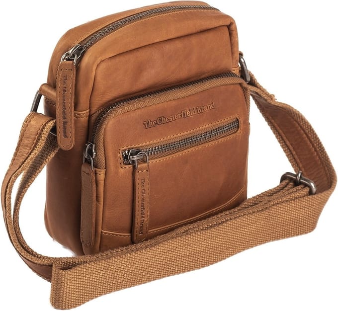The Chesterfield Brand Waxed Pull Up Kleine Schoudertas Leer - Cognac