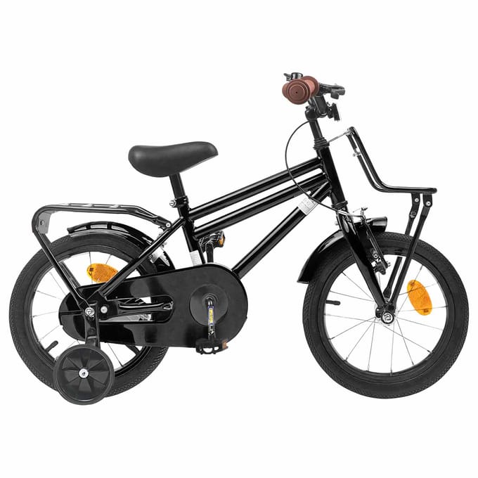 vidaXL - Kinderfiets - 12 - Inch - voor - 2-4 - jaar - oud - Zwart