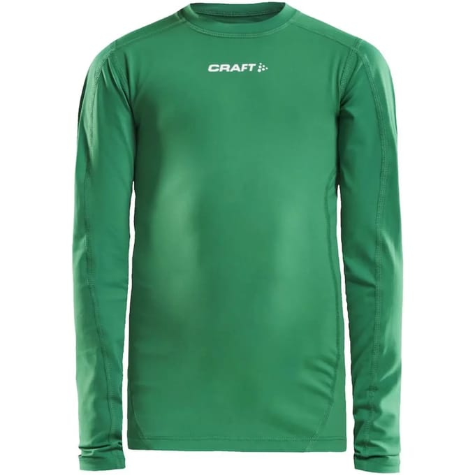 Craft Pro Control Compression Shirt Lange Mouw Kinderen - Groen | Maat: 158/164