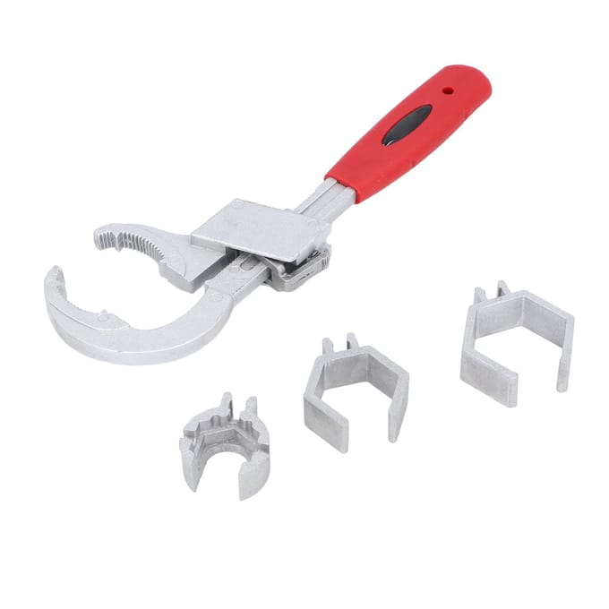 Universele Verstelbare Dubbele Steeksleutel Multifunctionele Badkamer Wastafel Sleutelset Reparatiegereedschap 80mm white