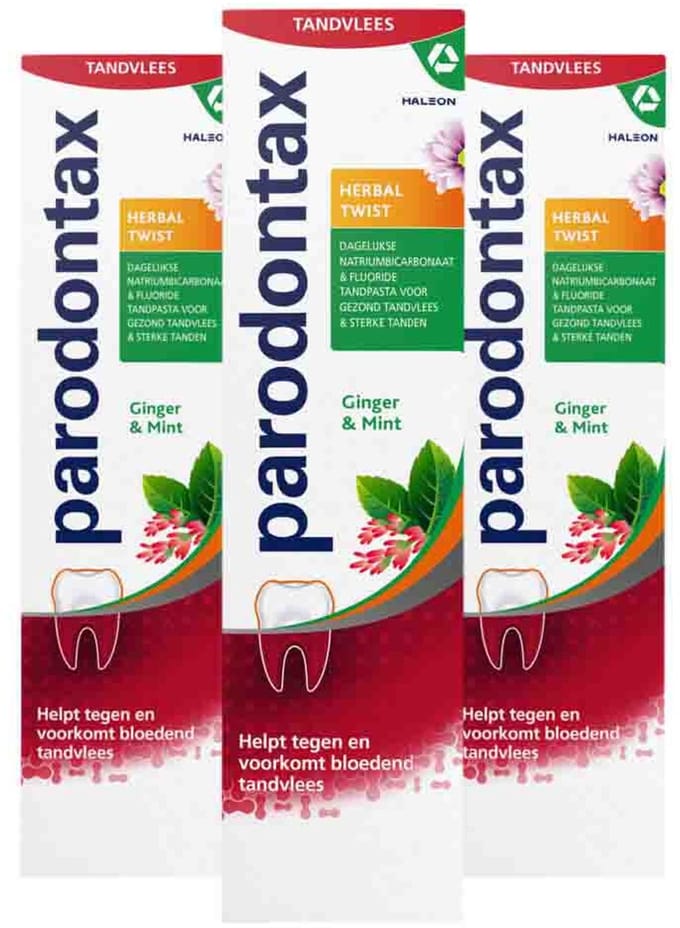 Parodontax - Tandpasta - Herbal Twist - Ginger & Mint - 75ml x 3