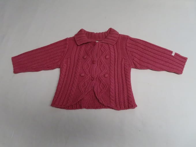 Gilet -Meisje - Gebreid - Oud roze - 6 maand 68