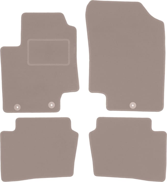Beige veloursmatten voor: Kia Rio II DE hatchback (2005-2011)