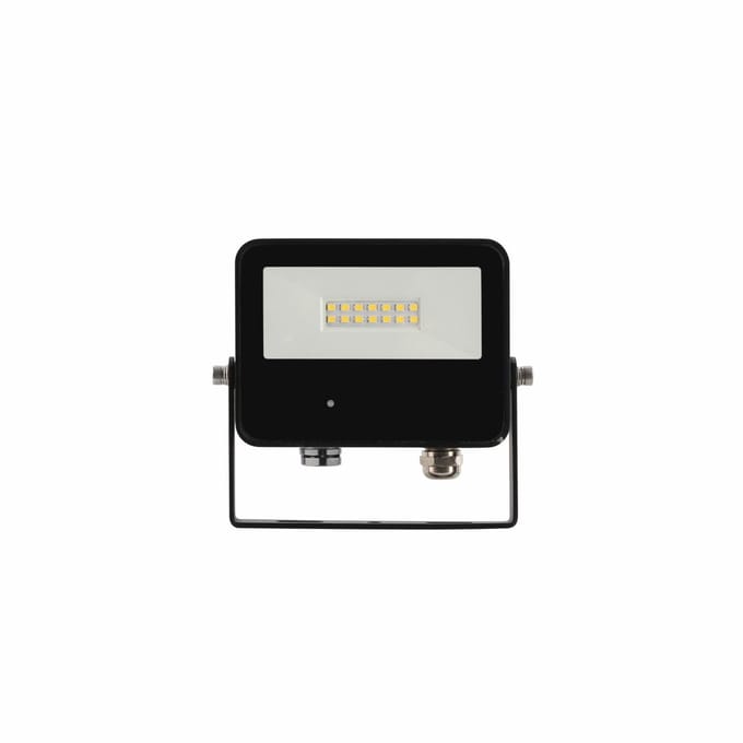 Sky 4351 Led straler 10W Zwart - Microwave Bewegingssensor instelbaar - IP65 - wandbeugel - Gevel - Buiten - Straler