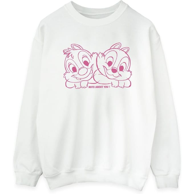 Disney Dames/Dames Chip ´n´ Dale Nuts About You Sweatshirt (Wit)