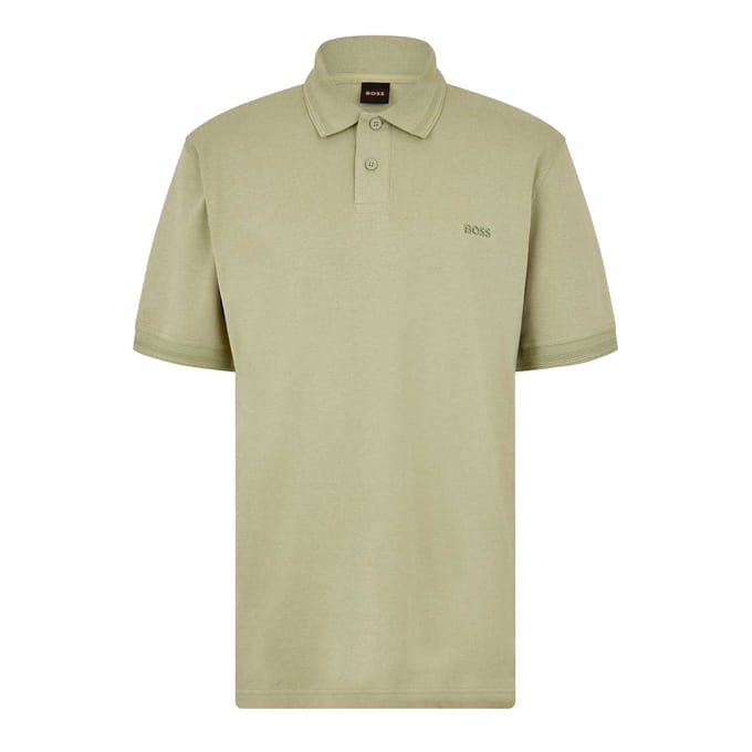 Boss Heren Interlock Korte Mouwen Polo Shirt (Groen)