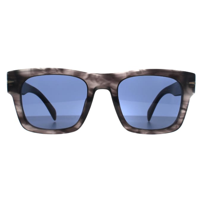 David Beckham Square heren donkergrijs hoorn ruimteblauw DB 7099/S