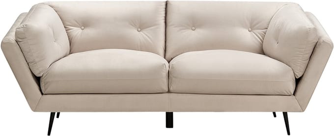 LENVIK - Driezitsbank - Beige - Fluweel