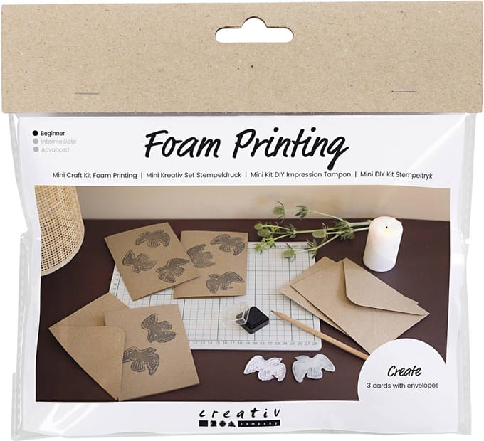 Creativ Company Mini Hobbyset Foam Druk Kaart met Duiven