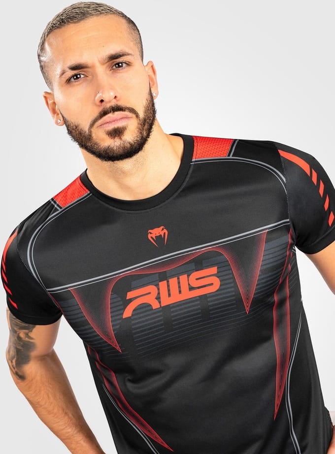 Venum x RWS Dry Tech Training T-shirt Zwart Rood - L