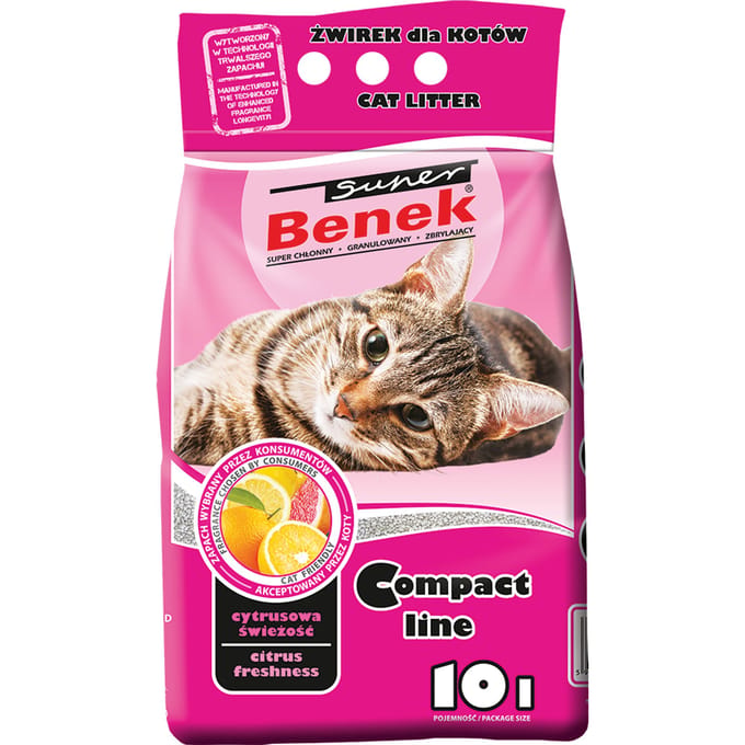 10l Citrus Freshness Compact Super Benek Kattenbakvulling