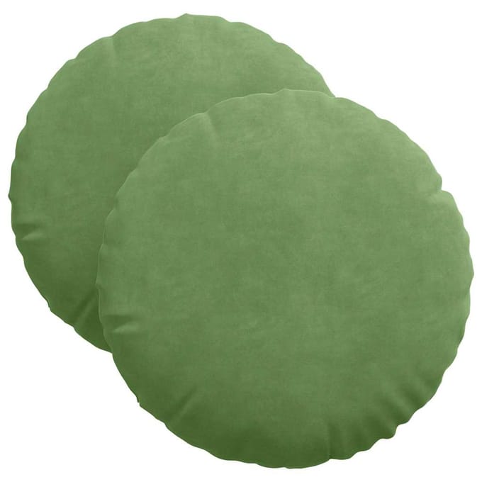 vidaXL - Zitkussens - 2 - pcs - Lichtgroen - Ø - 40 - x - 13 - cm - Fluweel
