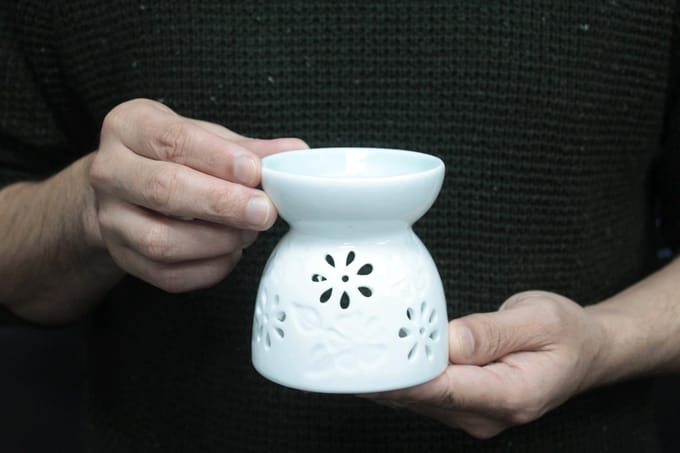 Aroma diffuser / aroma brander - keramiek wit