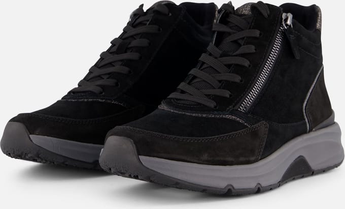 Gabor Rollingsoft Veterboots zwart Suede - Maat 42