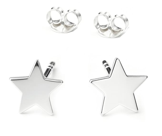 Zilveren oorknopjes ster sterretje 6 mm
