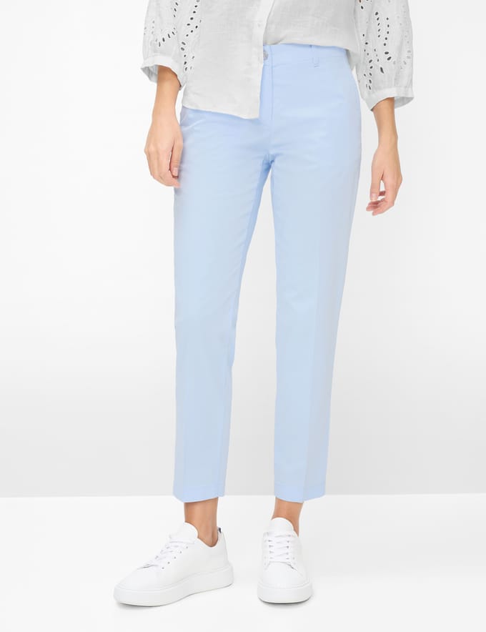 Brax Dames Chino  Style MARON S, lichtblauw, maat 50L