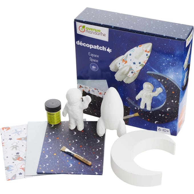Avenue Mandarine Decopatch Space Kit creatieve 8-delige set