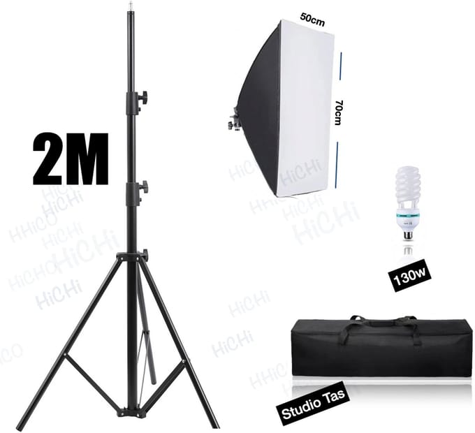 HiCHiCO Softbox Studiolamp - Fotografie Softbox Studioflitsers Complete Set met Draagtas