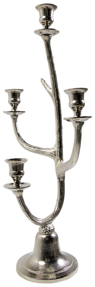 Kaarsen Standaard gewei zilver 4 h58 d12x9,5cm
