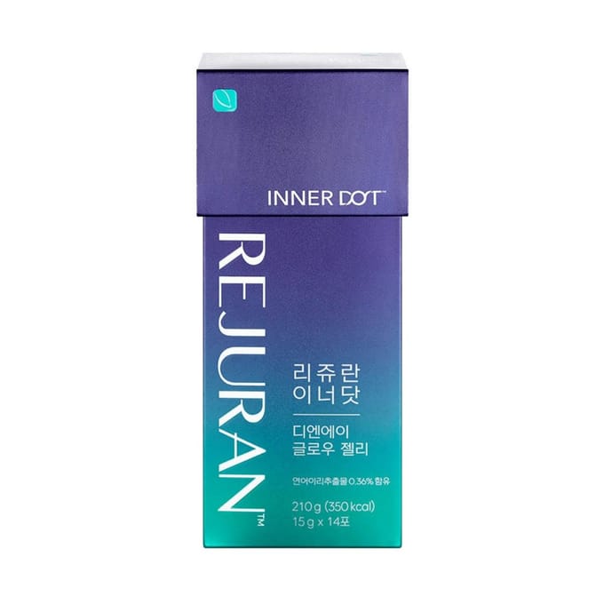Rejuran Inner Dot DNA Glow Jelly 210g (14 Stokjes), Stralende Innerlijke Schoonheid & Huid Hydratatie Supplement blue