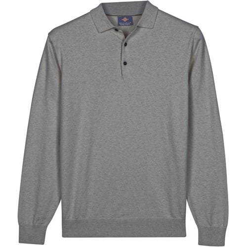 Baileys – Heren Trui – Poloshirt – Polo Pullover – Basic Pullover - Grijs - NOS8300-925