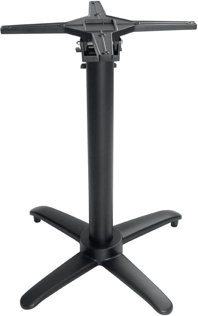 Zwarte Aluminium Flip Top Tafelbasis voor Binnen en Buiten