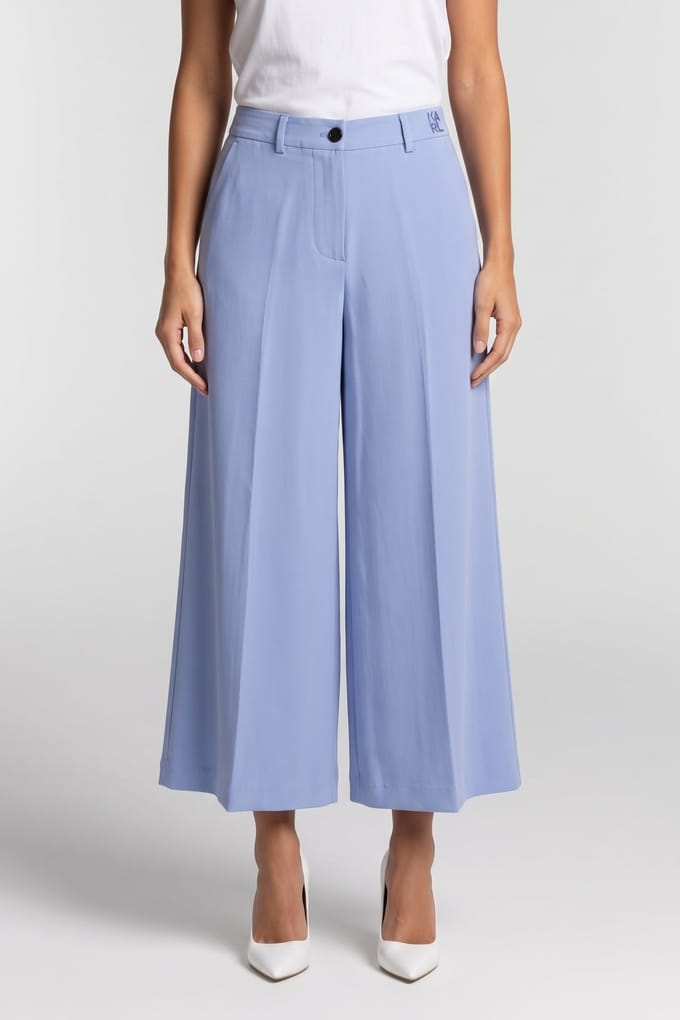 Karl Lagerfeld Satin Crepe Culotte Pants Hydrangea Größe: 42 | Stoffhosen Outlet | Damen