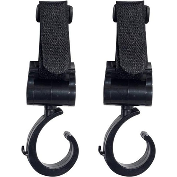 2 stuks kinderwagenhaak, accessoires voor kinderwagens, winkelhulpmiddel, multifunctionele kinderwagenhaak, multifunctionele winkelhaak voor kinderwagens zwart
