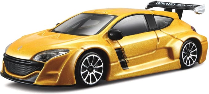 Bburago RENAULT MEGANE 2010 geel schaalmodel 1:43