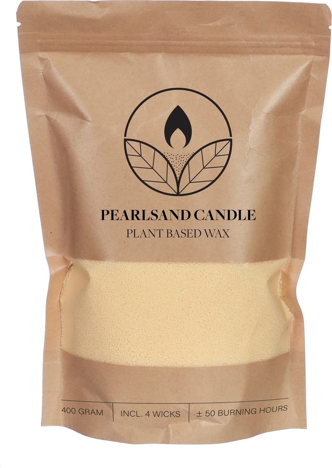 Kaarsenzand Pearlsand candle 400gr creme