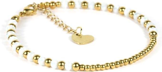 Heaven Eleven - dames - Enkelbandjes - Goud - RVS - 2mm - verstelbaar 23cm + 4cm