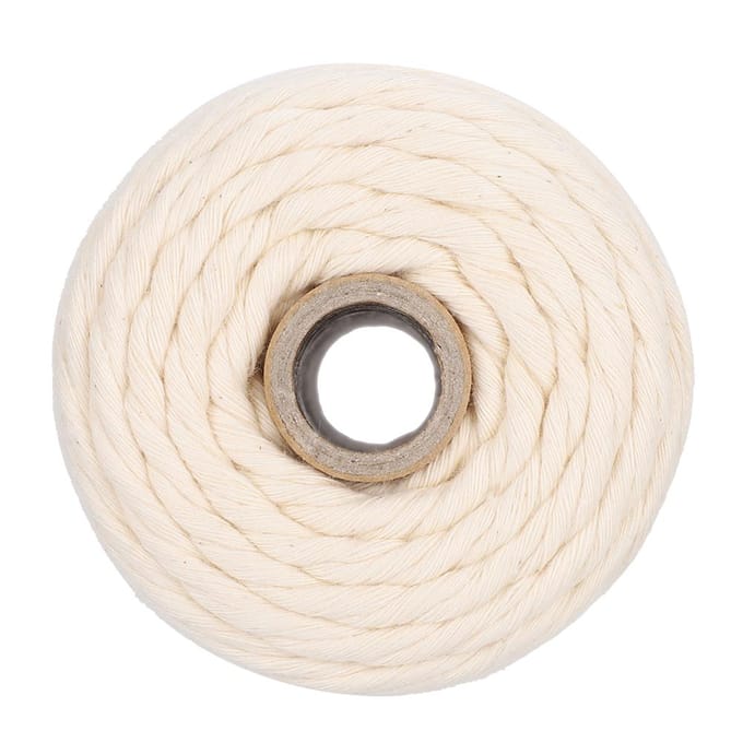 100m Katoenen Touw 3mm Enkelvoudig Katoen Macramé Garen Koord voor DIY Knutselen wit