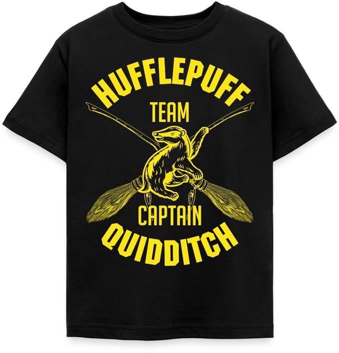 Harry Potter Hufflepuff Team Captain Quidditch T-Shirt Kinderen