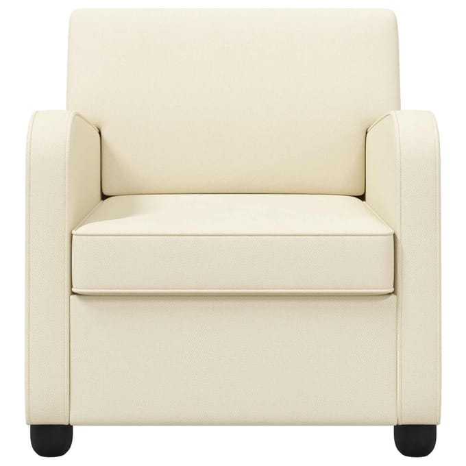 vidaXL - Fauteuil - Crèmekleurig - fluweel