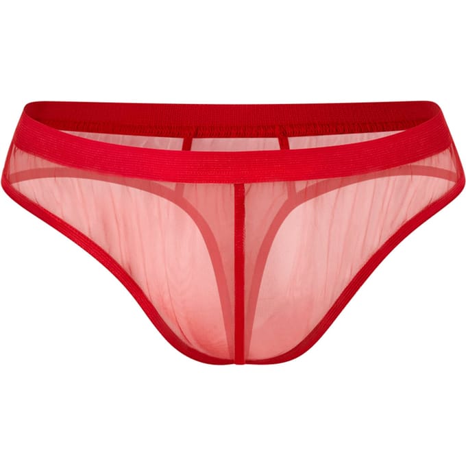 Amorable - Doorzichtige Rode String voor Mannen - Rode Heren Tanga - Polyamide - One Size